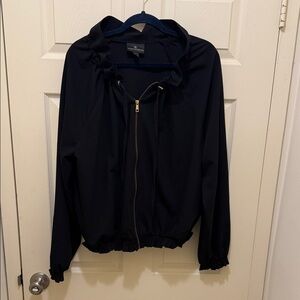 Worthington Navy Bomber Jacket with Gold Zipper